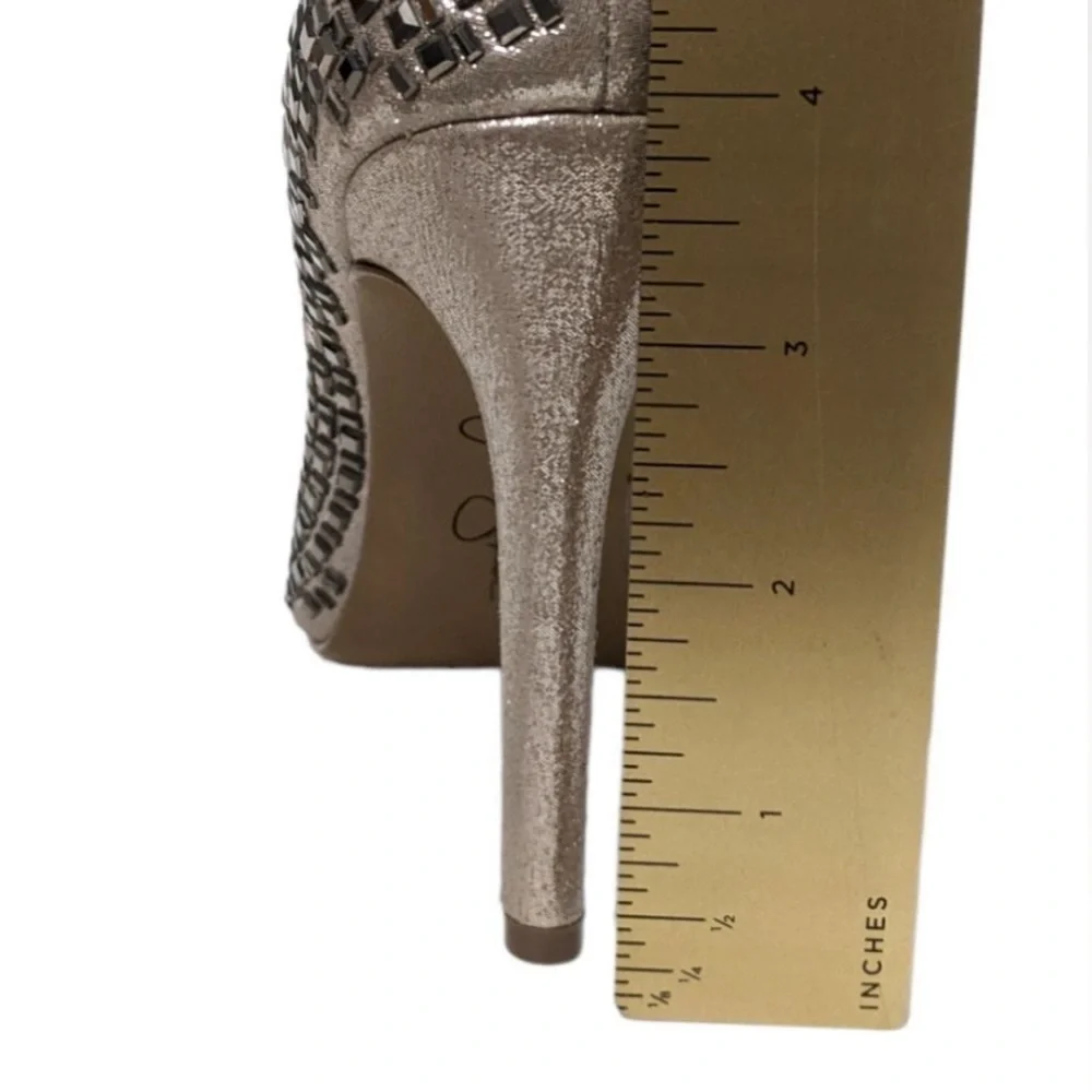 Jessica Simpson Claya Metal Pump Gold Pewter 8.5